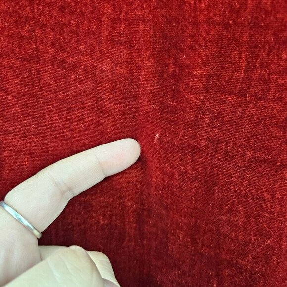 Cut Loose Velvet Tunic Top Red Women’s Size XS Artsy Lagenlook Relaxed Fit - Picture 9 of 13